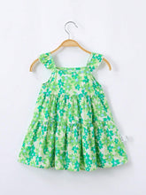 1pc Toddler Girls' Sweet Ditsy Floral Strappy Dress For Summer
